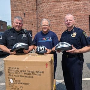Everett Police Helmet Donation for Kids