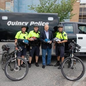 Quincy Police Bike Helmet Donation