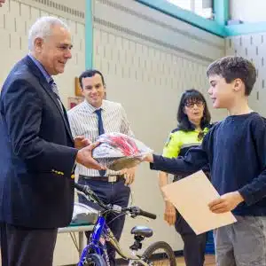 Somerville and CYCLE Kids helmet donation